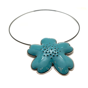 Enamel Flower Necklace-Necklaces-Lisa Crowder-Pistachios