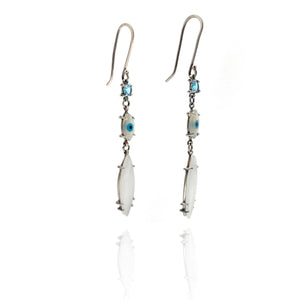 Evil Eye Drop Earrings-Earrings-Joanna Gollberg-Pistachios