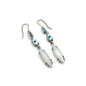 Evil Eye Drop Earrings-Earrings-Joanna Gollberg-Pistachios