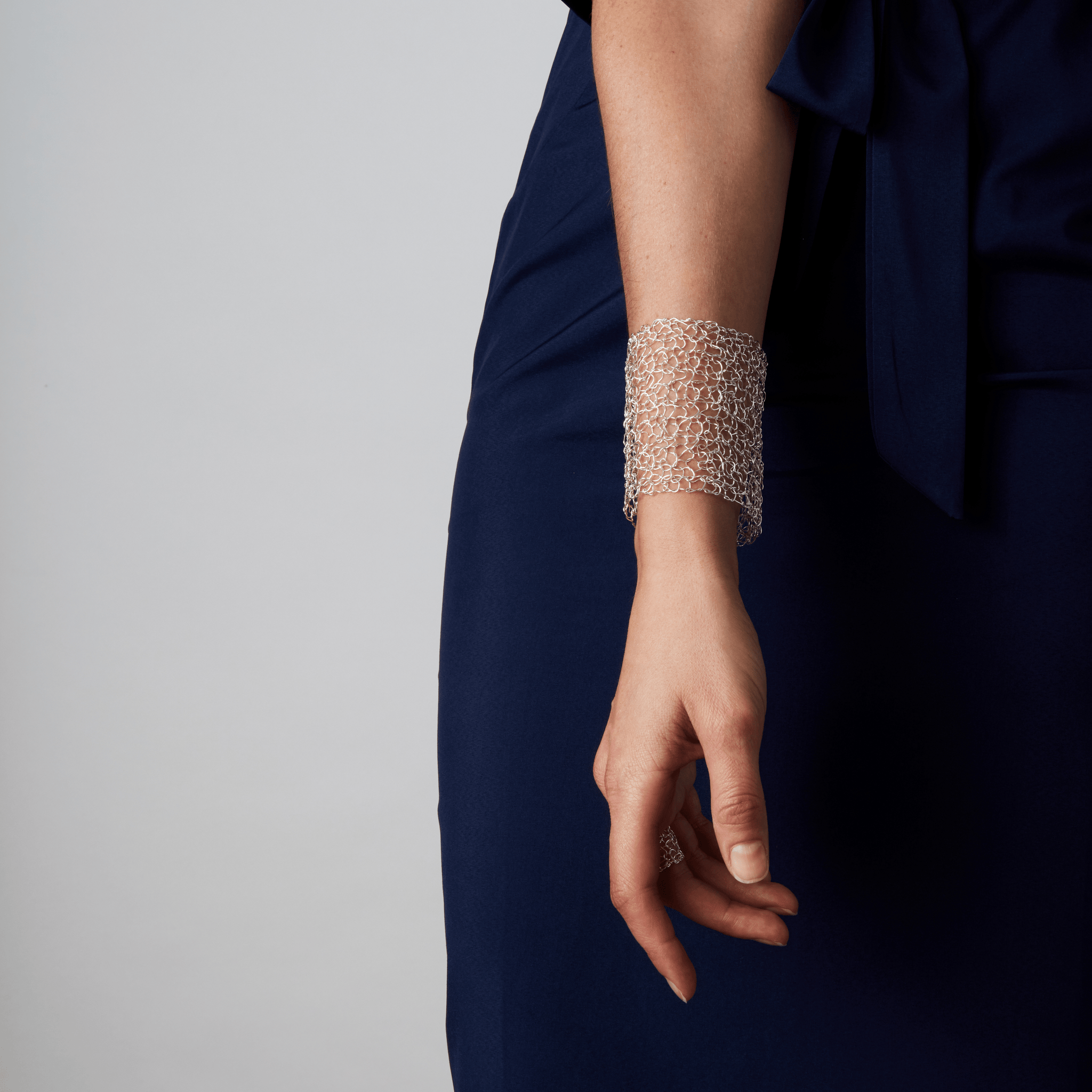 Extra Wide Silver Woven Cuff Bracelets Kathryn Stanko Pistachios