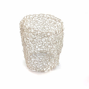 Extra Wide Silver Woven Cuff-Bracelets-Kathryn Stanko-Pistachios