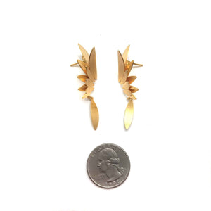 Feathered Wing Drops - Gold-Earrings-Oliwia Kuczynska-Pistachios