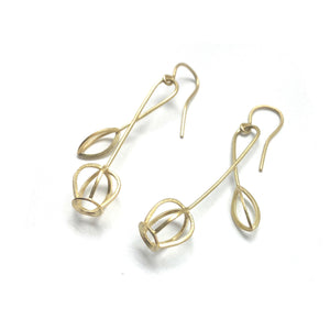 Floral Gold Earrings-Earrings-Liaung-Chung Yen-Pistachios