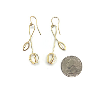 Floral Gold Earrings-Earrings-Liaung-Chung Yen-Pistachios