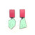 Geometric Earrings -Fuchsia/Mint Green-Earrings-Karen Vanmol-Pistachios
