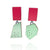 Geometric Earrings -Fuchsia/Mint Green-Earrings-Karen Vanmol-Pistachios