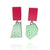 Geometric Earrings -Fuchsia/Mint Green-Karen Vanmol-Pistachios