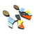 Geometric Earrings - Light Blue/Yellow/Red-Earrings-Karen Vanmol-Pistachios