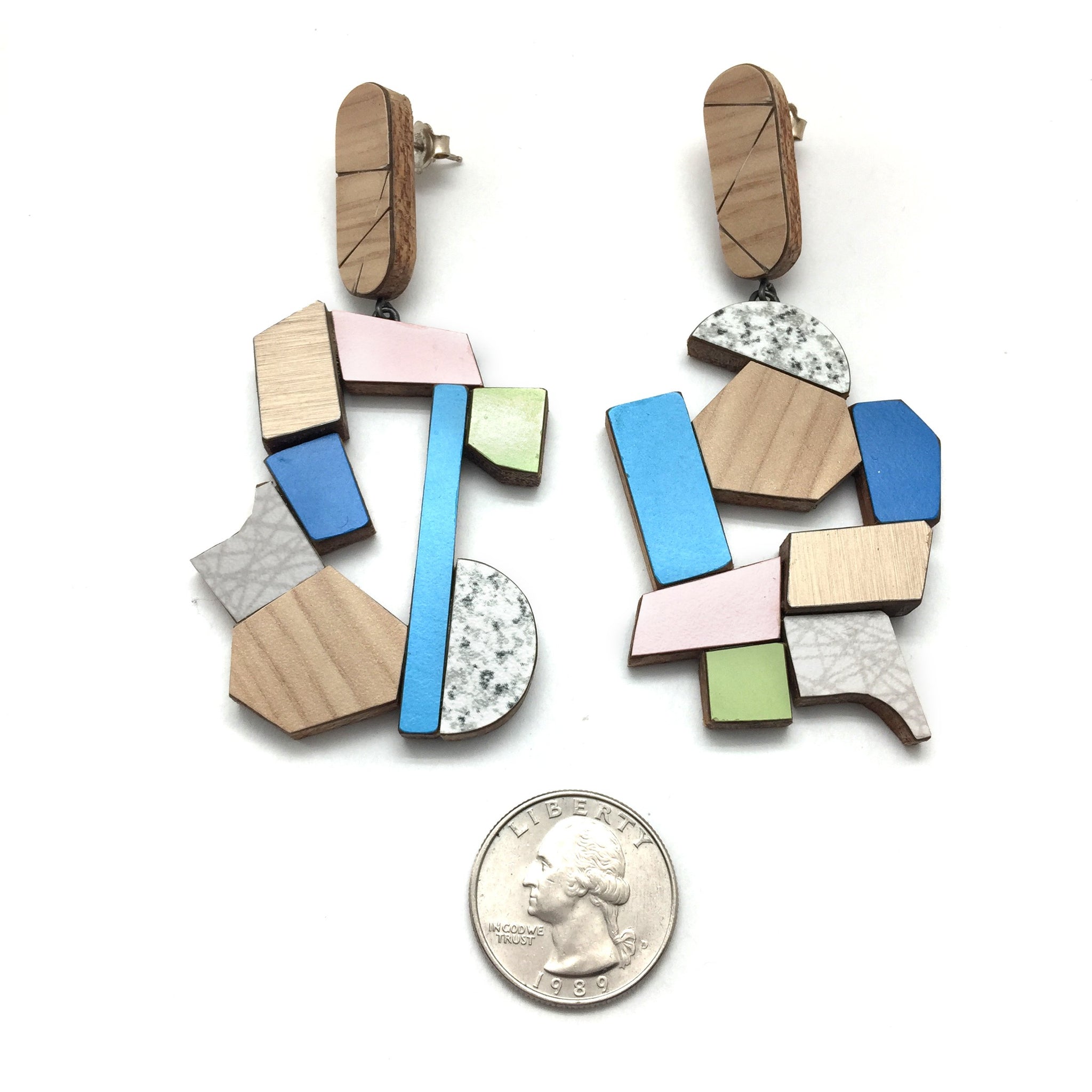 Geometric Earrings - Multicolored-Earrings-Karen Vanmol-Pistachios