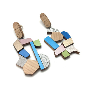 Geometric Earrings - Multicolored-Earrings-Karen Vanmol-Pistachios