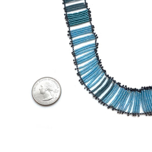 Glass Ladder Necklace - Blue-Necklaces-Karen Gilbert-Pistachios