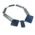 Glass & Oxidized Sterling Silver Necklace-Necklaces-Karen Gilbert-Pistachios
