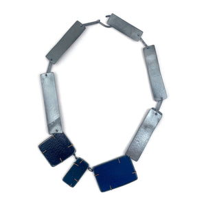 Glass & Oxidized Sterling Silver Necklace-Necklaces-Karen Gilbert-Pistachios