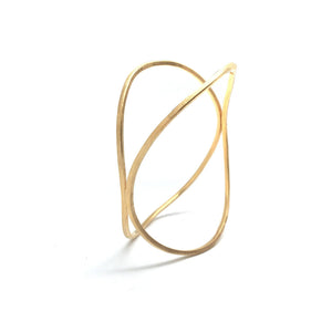 Gold Axis Bangle-Bracelets-Veronika Majewska-Pistachios