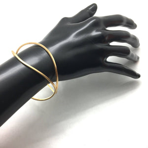 Gold Axis Bangle-Bracelets-Veronika Majewska-Pistachios