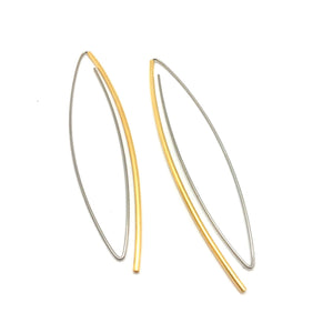 Gold Bar Earring-Earrings-Barbara Schletterer-Pistachios