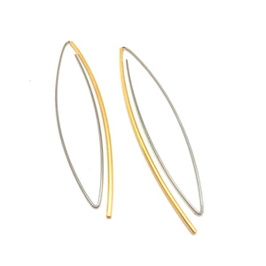 Gold Bar Earring-Earrings-Barbara Schletterer-Pistachios