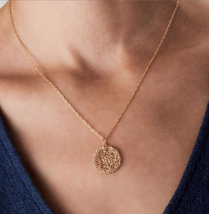 Gold Circle Pendant-Necklaces-Kathryn Stanko-Pistachios