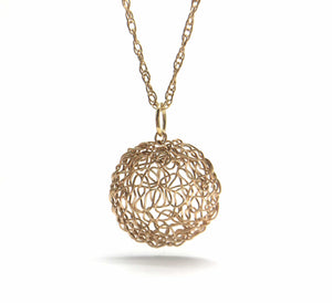 Gold Circle Pendant-Necklaces-Kathryn Stanko-Pistachios