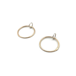 Gold Circle Studs-Earrings-Gabrielle Desmarais-Bright Sterling Silver-Pistachios