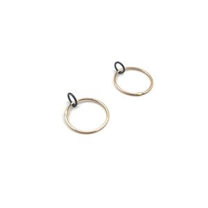 Gold Circle Studs-Earrings-Gabrielle Desmarais-Bright Sterling Silver-Pistachios