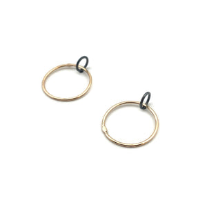 Gold Circle Studs-Earrings-Gabrielle Desmarais-Bright Sterling Silver-Pistachios