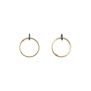 Gold Circle Studs-Earrings-Gabrielle Desmarais-Bright Sterling Silver-Pistachios