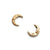 Gold Crescent Moon Studs-Earrings-Luana Coonen-Pistachios