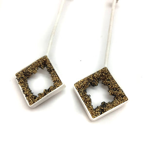 Gold Diamond Caviar Drops-Earrings-Jessica Armstrong-Pistachios