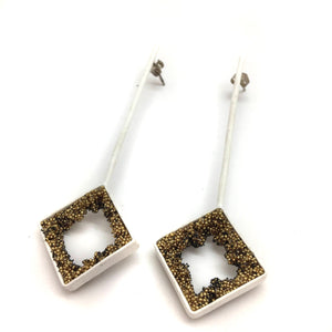 Gold Diamond Caviar Drops-Earrings-Jessica Armstrong-Pistachios