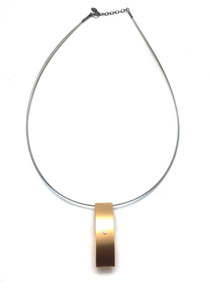 Gold Ellipse Necklace-Necklaces-Kacper Schiffers-Pistachios