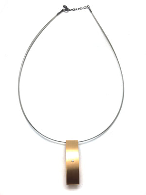 Gold Ellipse Necklace-Necklaces-Kacper Schiffers-Pistachios
