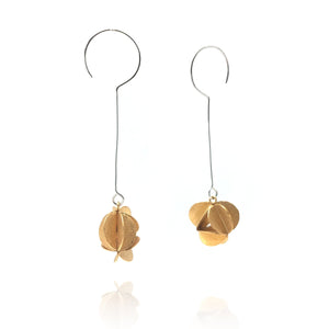 Gold Petal Orb Drops-Earrings-Veronika Majewska-Pistachios