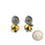 Gold Petal and Pearl Earrings-Earrings-So Young Park-Pistachios