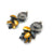 Gold Petal and Pearl Earrings-Earrings-So Young Park-Pistachios