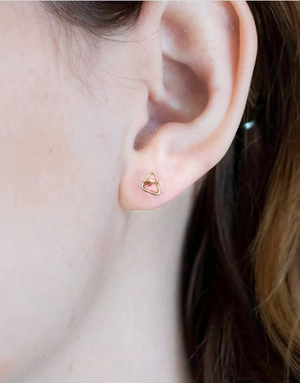 Gold Scribble Posts - XSmall-Earrings-Aimee Petkus-Pistachios