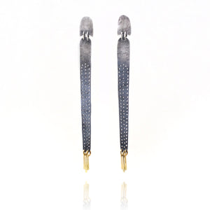 Gold & Silver Perforated Earrings-Earrings-Leia Zumbro-Pistachios