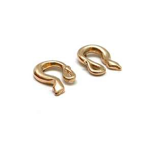 Gold Snake Earrings-Earrings-Luana Coonen-Pistachios