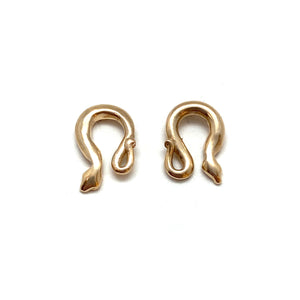 Gold Snake Earrings-Earrings-Luana Coonen-Pistachios