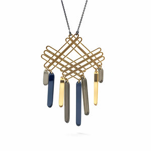 Gold Stack Metallic Fringe Necklace-Necklaces-Emily Rogstad-Pistachios