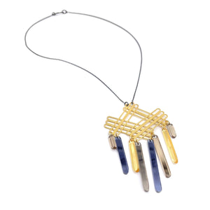 Gold Stack Metallic Fringe Necklace-Necklaces-Emily Rogstad-Pistachios