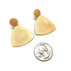 Gold Triangle Drops-Earrings-Petra Meiren-Pistachios
