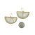Gold Trim Fan Earrings-Earrings-Jolanta Gazda-Pistachios