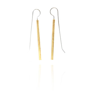 Gold Tubing Earring-Earrings-Halil Sartikan-Pistachios