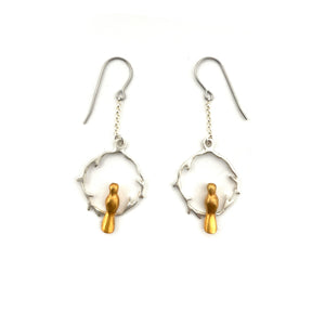 Gold Vermeil Bird Earrings-Earrings-Lisa Cimino-Pistachios