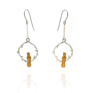 Gold Vermeil Bird Earrings