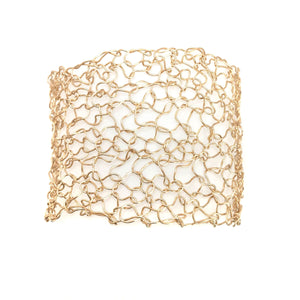Gold Woven Cuff-Bracelets-Kathryn Stanko-Pistachios
