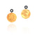 Gold and Black Disc Earrings-Earrings-Margo Myszka-Pistachios