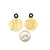 Gold and Black Disc Earrings-Earrings-Margo Myszka-Pistachios