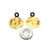 Gold and Black Disc Earrings-Earrings-Margo Myszka-Pistachios